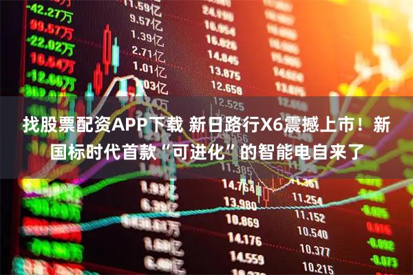 找股票配资APP下载 新日路行X6震撼上市！新国标时代首款“可进化”的智能电自来了
